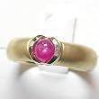 14K Two-Tone Gold Star Ruby Ring