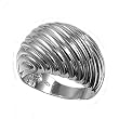 Sterling Silver Ring - Rhodiu Coated - 5mm Band Width and 17mm Face Height in Sizes: 6-10