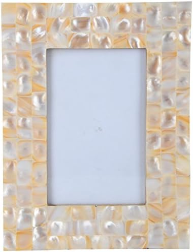 Authentic Crafts Mother Of Pearl Photo Frame (4 Inches X 6 Inches) Multi-color