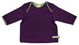 loud + proud Organic Cotton Long Sleeve Shirt Terry (Plum, 0-6 Months)