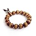 With Vajra -Wood Calligraphy Words Beads Buddhist Prayer Bracelet Mala