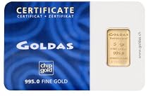 Goldas ChipGold Premium Pure Gold Gift Card 5 gr (0.16 oz)