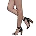 X2B BC82 Women's Block Heel Ankle Strap Party Shoes About One Size Smaller