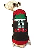 Ugly Christmas Sweater Elf Dog Sweater, X-Large
