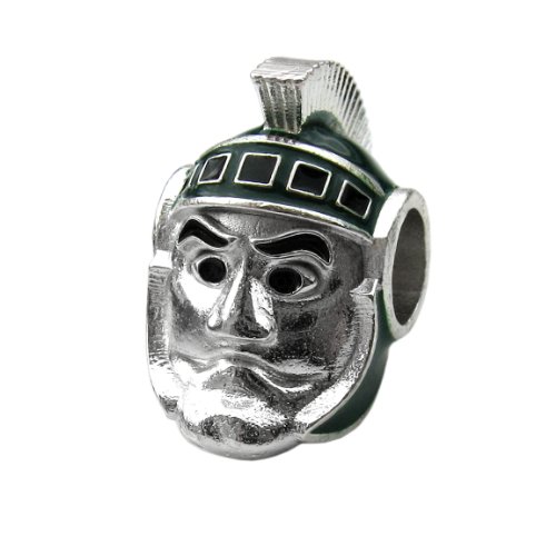 Michigan State Sparty Bead Charm for Spartans - Fits Pandora & Others