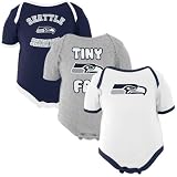 NFL Seattle Seahawks Infant 3-Pack Tiny Fan Creepers - Navy Blue/White/Ash (18 Months) at Amazon.com