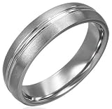 6mm Wide Solid Tungsten Carbide Band Ring In Silver Brushedmatt Finish Size T 12 click Through For Other Sizes