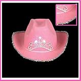 Children's Pink Blinking Tiara Cowboy Hat