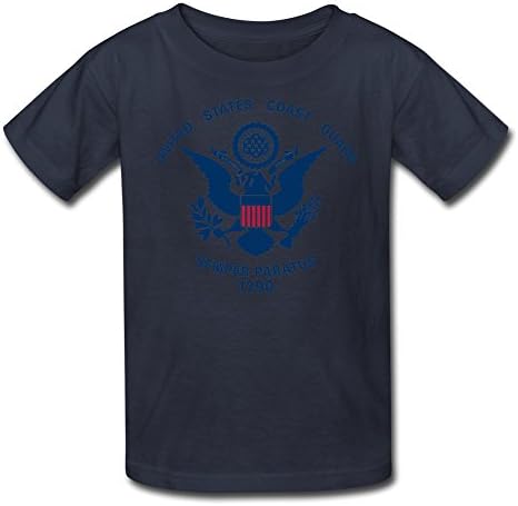 WX Kids Youth United States Coast Guard Flag Kids T-Shirt - Navy