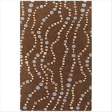 Forum Wool Brown Contemporary Rug Size: Round 4 Forum Wool Brown Contemporary Rug Size: Round 4