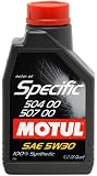 Motul 838711 5W-30 100 Percent Synthetic Gasoline and Diesel Oil for EURO IV Engines – 1 Liter