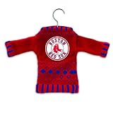 Pack of 3 MLB Boston Red Sox Sweater Christmas Ornaments on Hangers