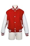 United Face Kids Athletic Wool Varsity Jacket with Leather Sleeves