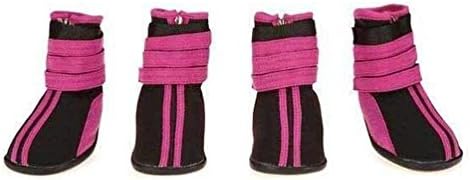 Moondon Zach &amp; Zoey High Top Neoprene Boots XXL Black and Pink Paw Protection CLOSEOUT