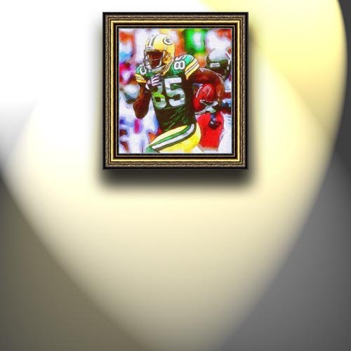 Completely Handpainted American Football Sport Painting, Custom Order FL9307, Oil on Canvas, with Option to Paint Jerry, Brett & Co. from Any Other Favorite Photograph or Picture, Unframed, Size 22'' x 24