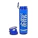 Motivational Water Bottle - 27oz Flip Lid Water Bottle | Fitness -Workout-Sports Bottle | Measurements | Goal Marked Times For Measuring Your Daily Water Intake, BPA Free Non-toxic Triton (Blue)