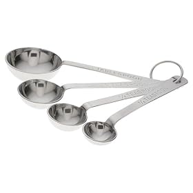 Click here to buy Amco 4-Piece Stainless-Steel Measuring Spoon Set by Amco.