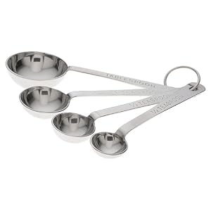Amco 4-Piece Stainless-Steel Measuring Spoon Set by Amco