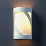 Ambiance Open Top and Bottom Small Wall Lantern Finish: Hammered Copper, Shade Option: White Styrene