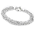 Sterling Silver Byzantine Bracelet - 7.5"