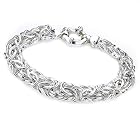Sterling Silver 7.5" Byzantine Bracelet