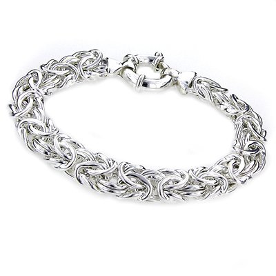 Sterling Silver 7.5 Byzantine Bracelet