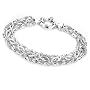 Sterling Silver 7.5" Byzantine Bracelet