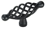Amerock BP19321-FB Village Classics Birdcage 2-5/8-Inch Maximum Width Oval Knob, Flat Black