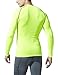 TSLA Men's UPF 50+ Long Sleeve Compression Shirts, Athletic Workout Shirt, Water Sports Rash Guard, Zero Top Neon Yellow, Medium