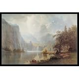 Albert Bierstadt (In The Mountains) Framed Art Poster Print - 24 X 36 by Adam Hersh Posters