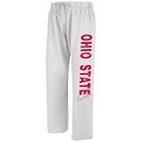 NCAA Ohio State Buckeyes White Cozy Fleece Pant (White, Medium)