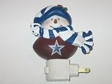 DALLAS COWBOYS Team Logo Christmas Touchdown SNOWMAN NIGHT LIGHT