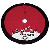Georgia Bulldogs Snowman Tree Skirt