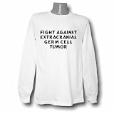 Fight Against Extracranial Germ Cell Tumor Long Sleeve T-shirt Large White