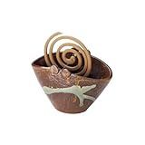 民芸蚊取器(茶) 【四日市ばん古焼 蚊取器・蚊遣り器】 〔キャッシュバックキャンペーン対象商品〕