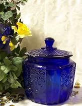 VINTAGE STYLE Cobalt Blue Mayfair Cookie Jar