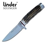 Linder ATS-34 Stag Bone Handle Knife