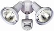 Designers Edge L-976LEDWH Outdoor Two-Light Downward Floodlight, 220-Degree Motion-Activated, White
