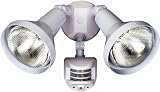 Designers Edge L-976LEDWH Outdoor Two-Light Downward Floodlight, 220-Degree Motion-Activated, White