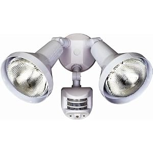 Designers Edge L-976WH Outdoor Two-Light Downward Floodlight, 240-Degree...