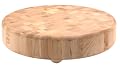 Catskill Craftsmen Wood End Grain Round Cutting Slab with Feet