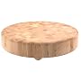 Catskill Craftsmen Wood End Grain Round Cutting Slab with Feet