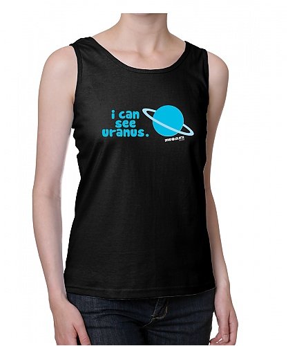 David & Goliath - I Can See Uranus - Black Womens Tank Tee