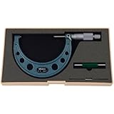 Mitutoyo 103-218 Outside Micrometer, Baked-enamel Finish, Ratchet Stop, 3-4" Range, 0.0001" Graduation, +/-0.00015" Accuracy