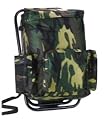 Woodland Camouflage Backpack / Stool Combo