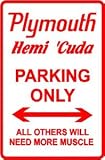 PLYMOUTH HEMI CUDA PARKING classic car sign