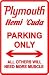 PLYMOUTH HEMI CUDA PARKING classic car sign