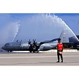 C-130J Super Hercules (On Ground, Sprayed with Water) Art Poster Print - 13x19