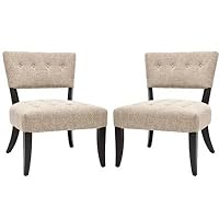 Safavieh Hudson Collection Ruby Smokey Grey Linen Lounge Chair, Set of 2