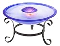 Magic Mist LS-2121 Humidifier and Aromatherapy Diffuser with Cobalt Blue Swirl Bowl and Black Metal Scroll Twisted Stand